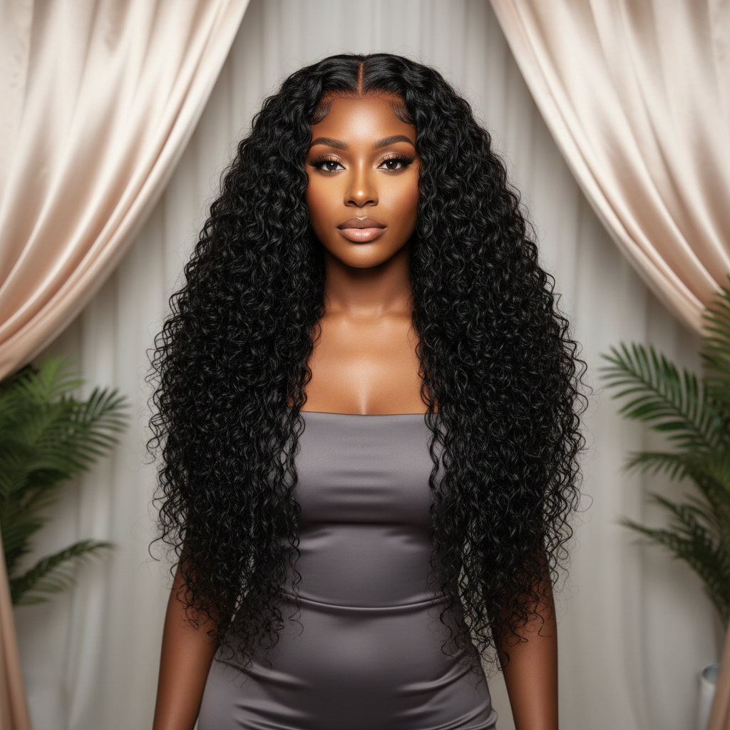 Burmese Curl 30 Inch Frontal Wig