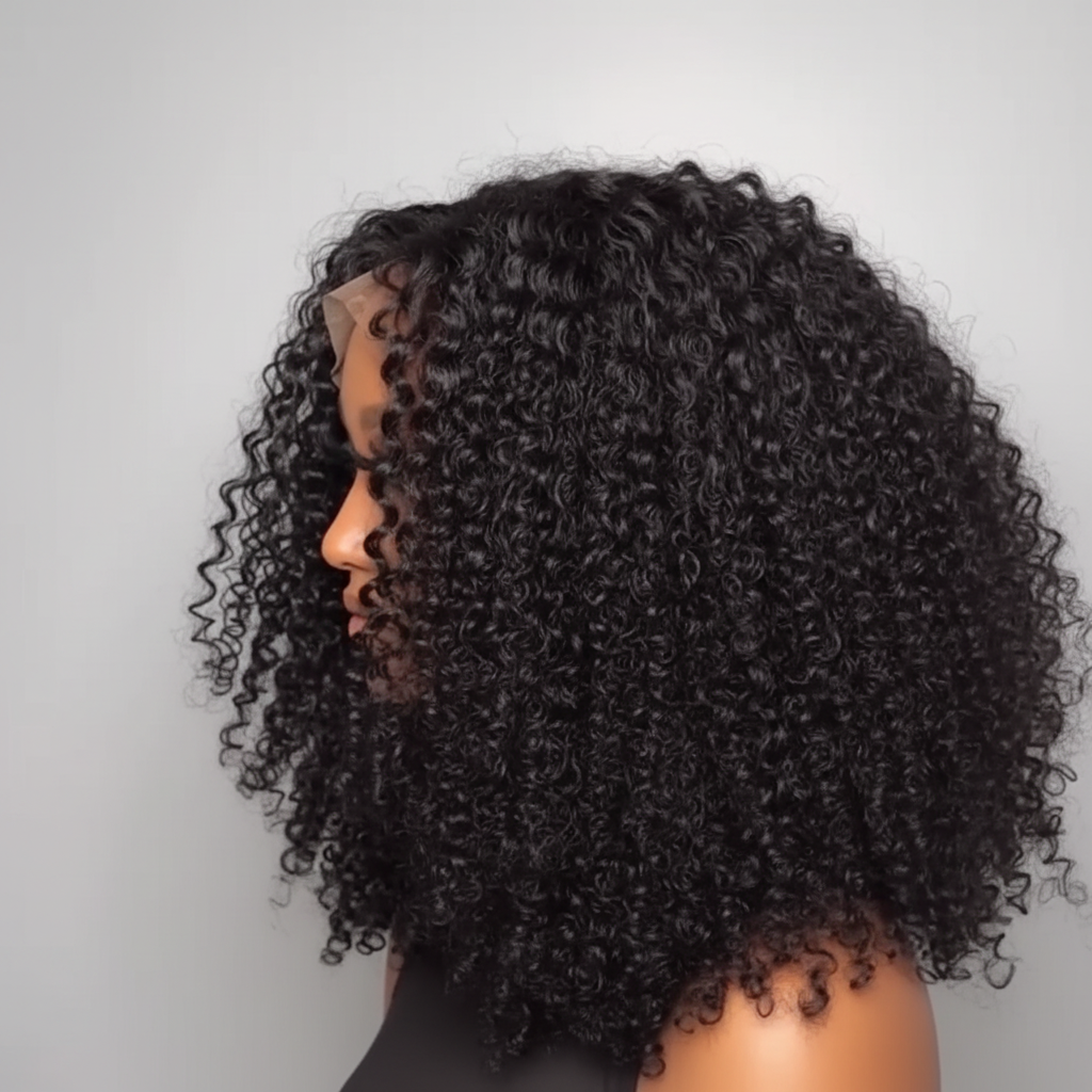 Curly Bob 18 Inch Closure Wig